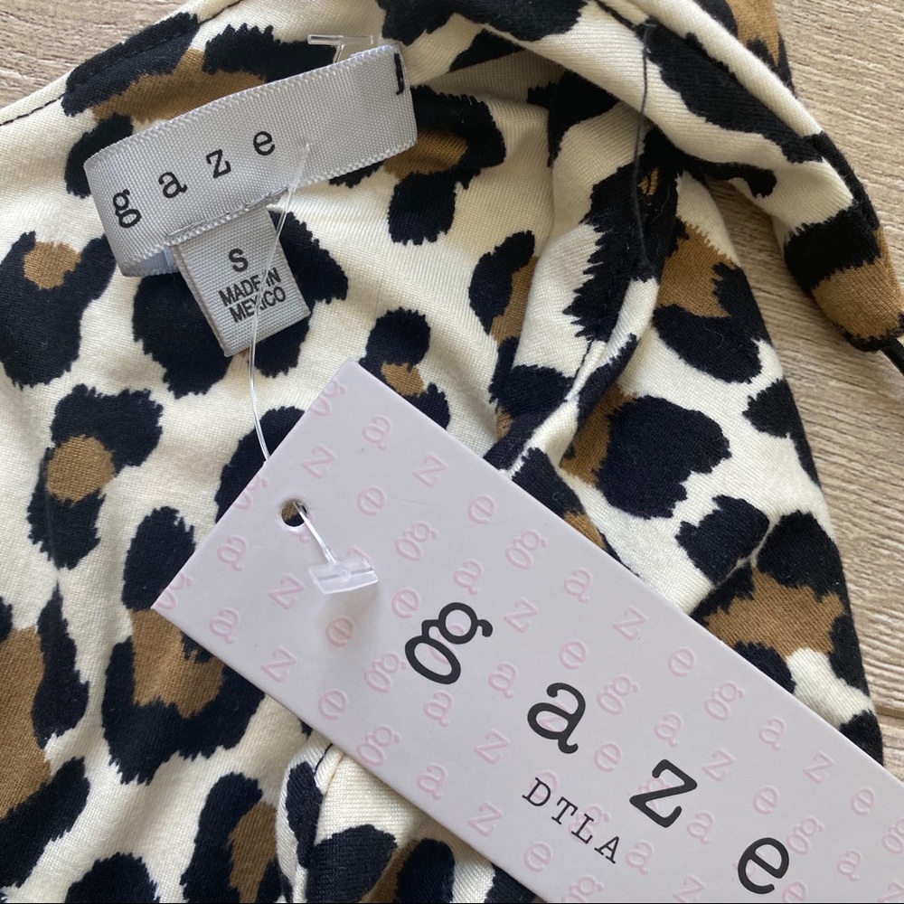 Gaze Bodysuit Leopard Size Small NWT - Picture 3 of 5